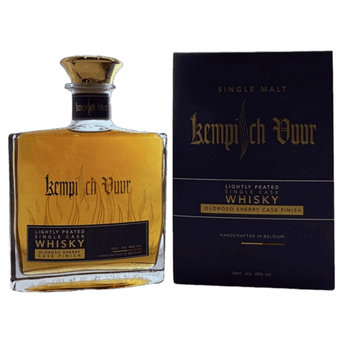 Kempisch vuur lightly peated oloroso sherry cask whisky 46% 50cl