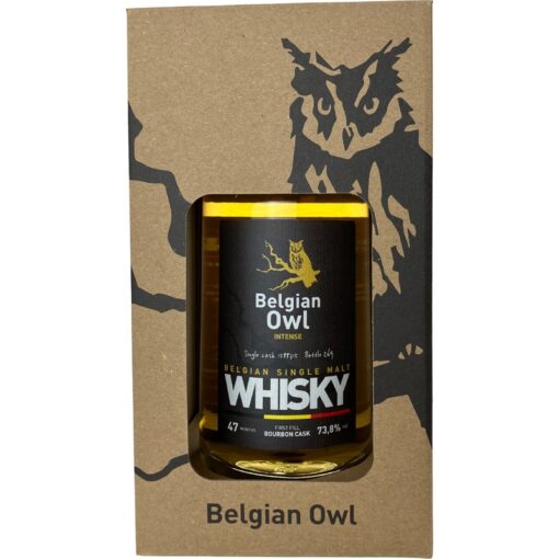 Belgian owl cask strength black intense 73,8% 50cl + giftbox
